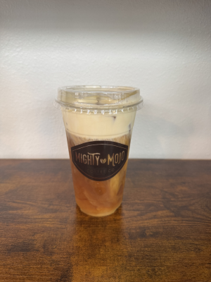 ESPRESSO + WATER + COCONUT + CARAMEL COLD FOAM