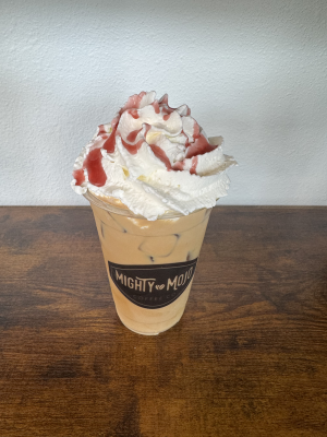 ESPRESSO + MILK + RASPBERRY + WHITE CHOCOLATE + WHIP